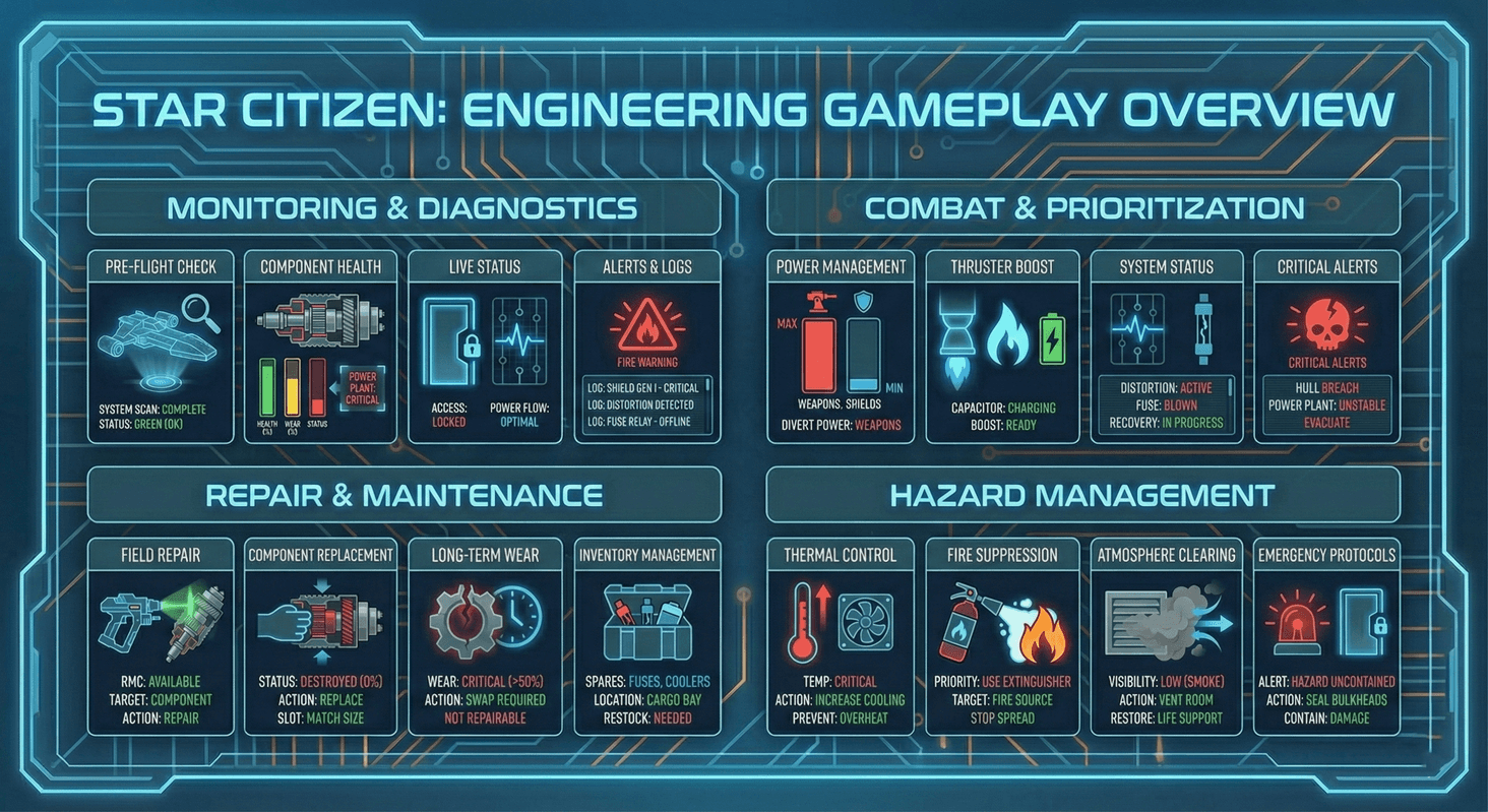Summary of the new Engineering Gameplay.
