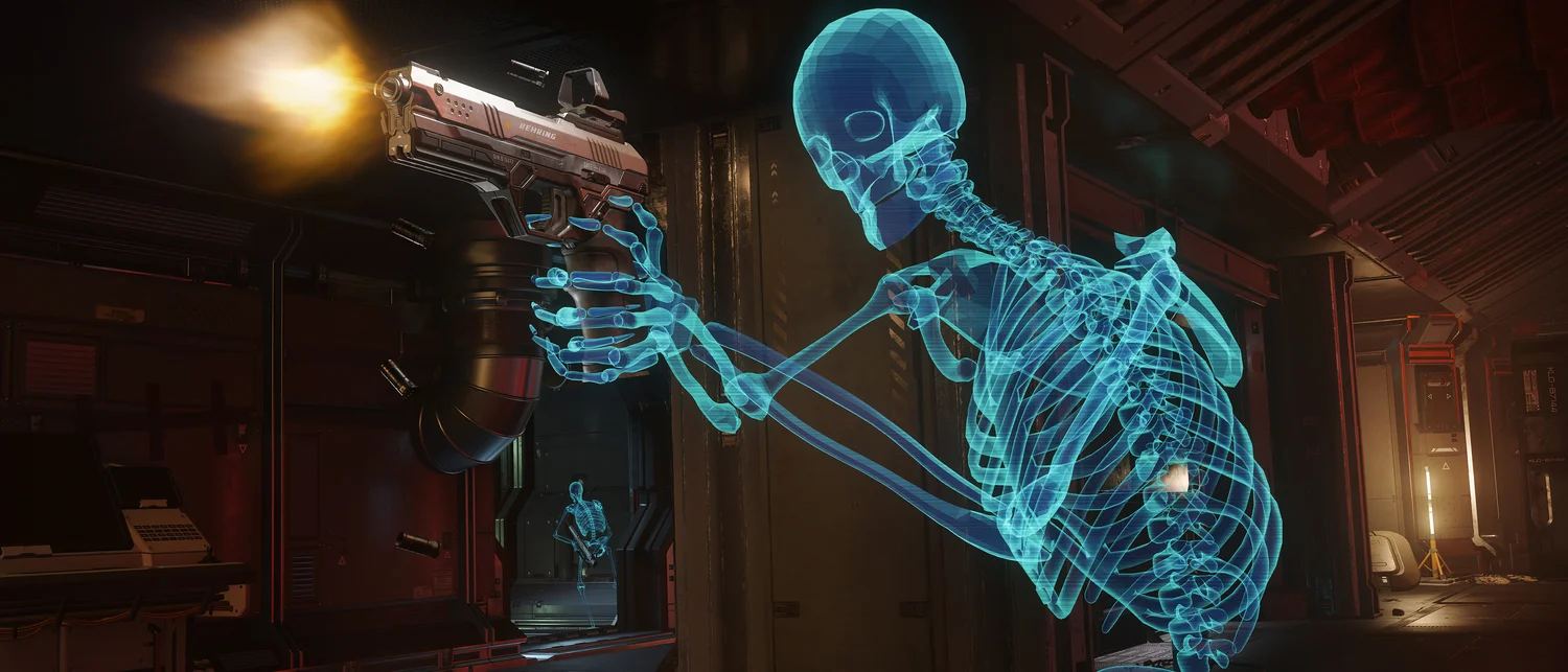 Skeleton combatants in official Arena Commander Halloween artwork