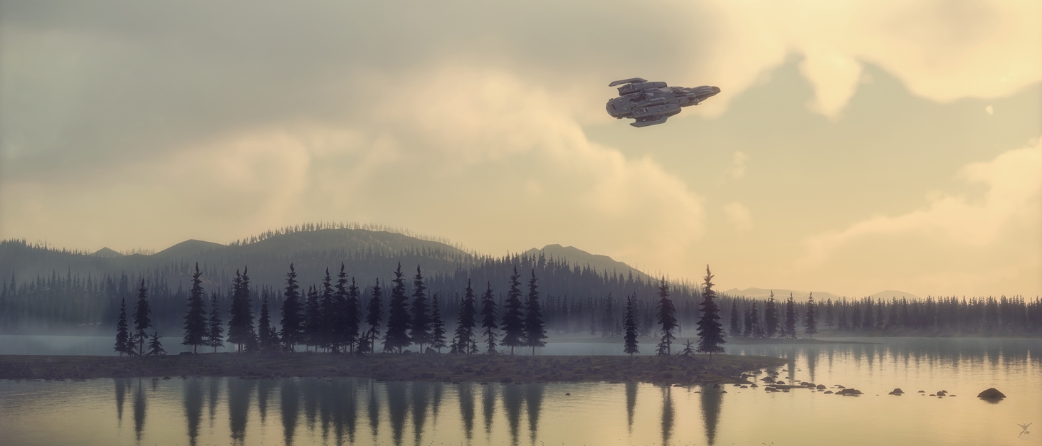Starlancer MAX Over a Lake