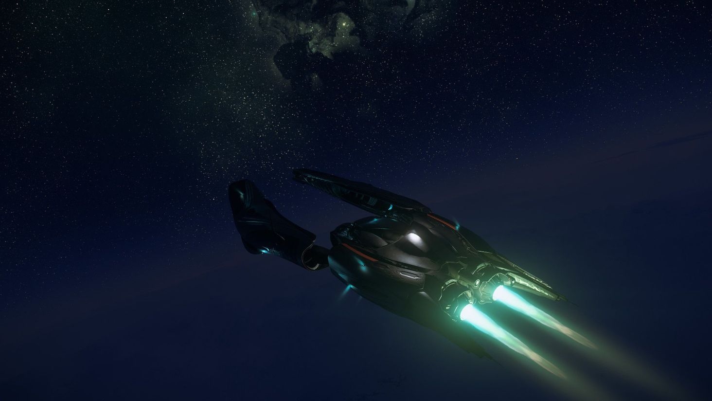 Space crab exiting atmosphere