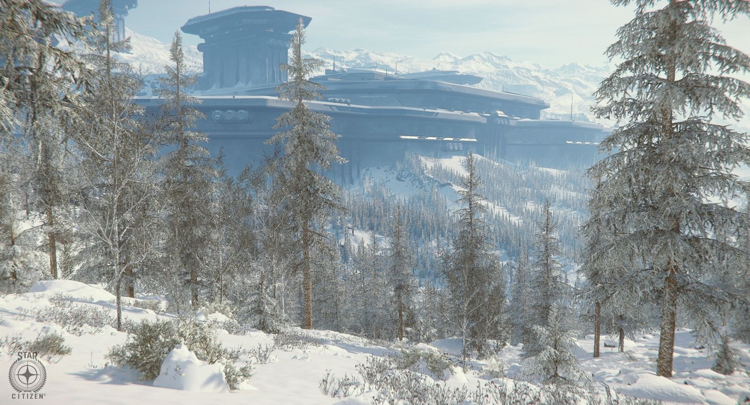 The place, where I collide...
Picture from https://starcitizen.tools/Category:New_Babbage_images#/media/File:CloudImperiumGames_StarCitizen_microTech.jpg