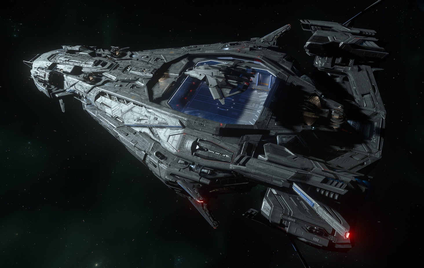 Taking off in the F8C Lighting from the RSI Polaris.