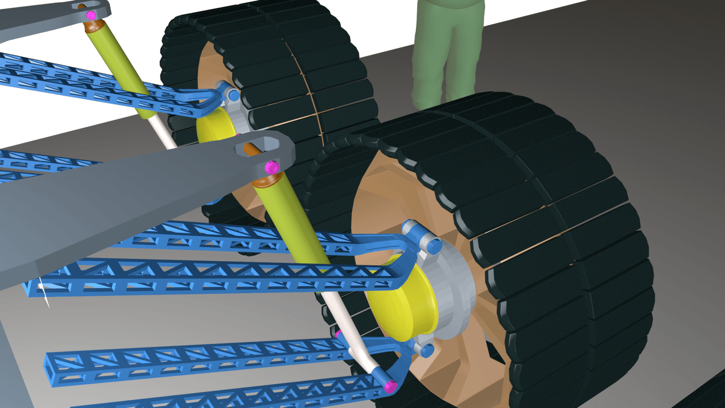 Frame shock mount added, more on the vehicle frame next.