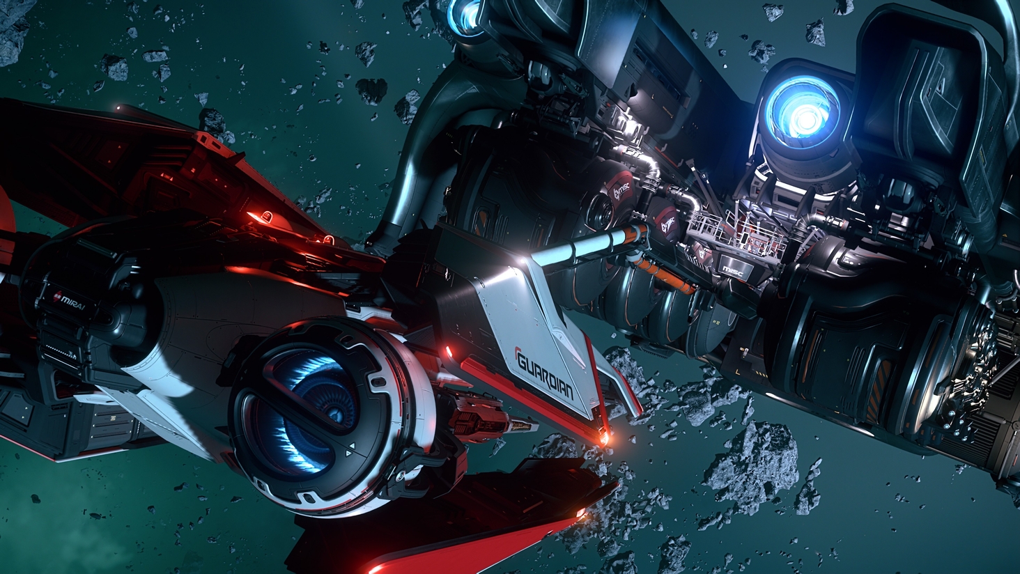 Guardian being refueled by NPC Starfarer