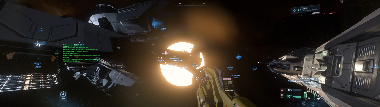 A Polaris's worth of CML helping me load up, realizing my hangar is broken and offering a ship to shuttle me with the comps instead.