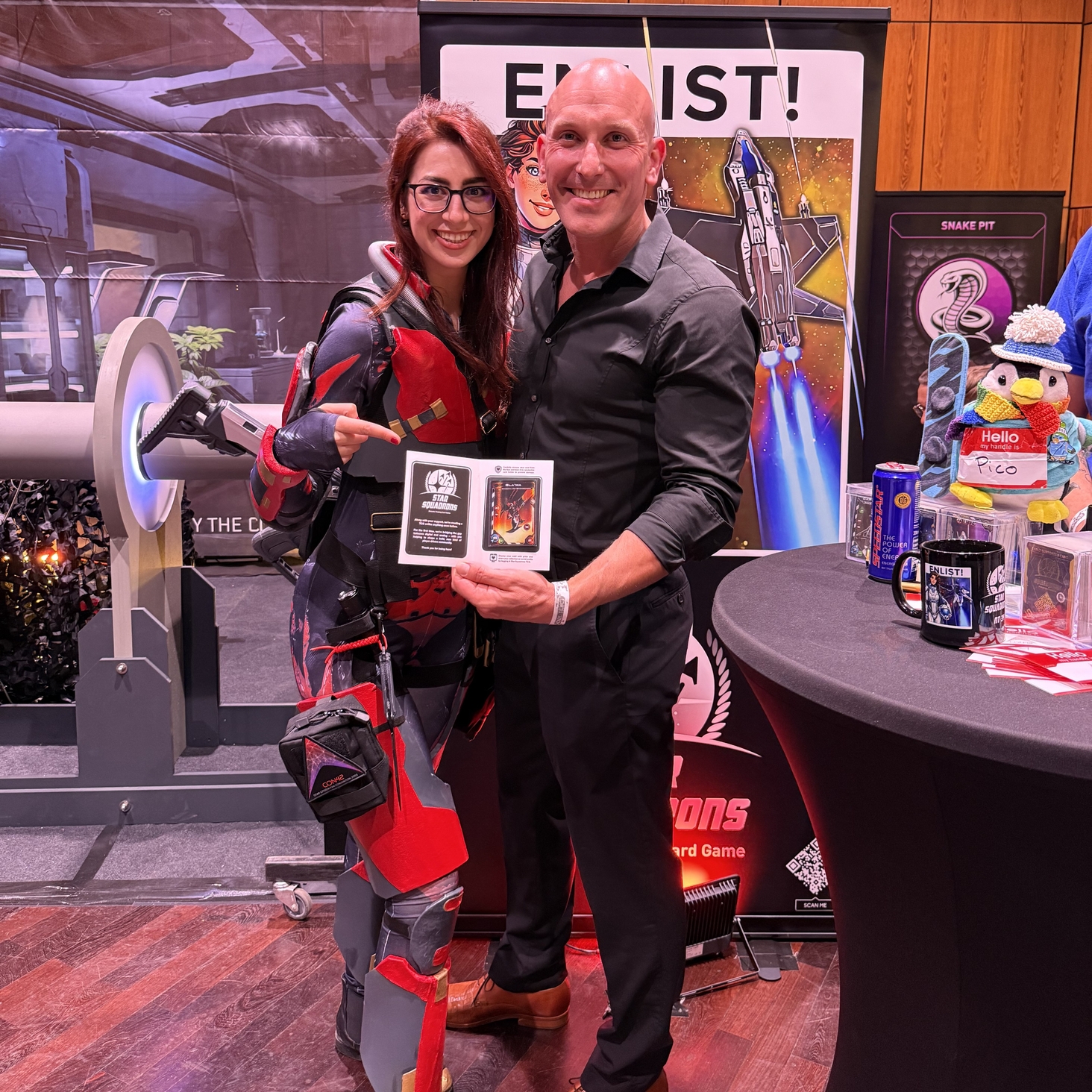 Thomas from "Star Squadrons card game". https://squadrons-game.com/