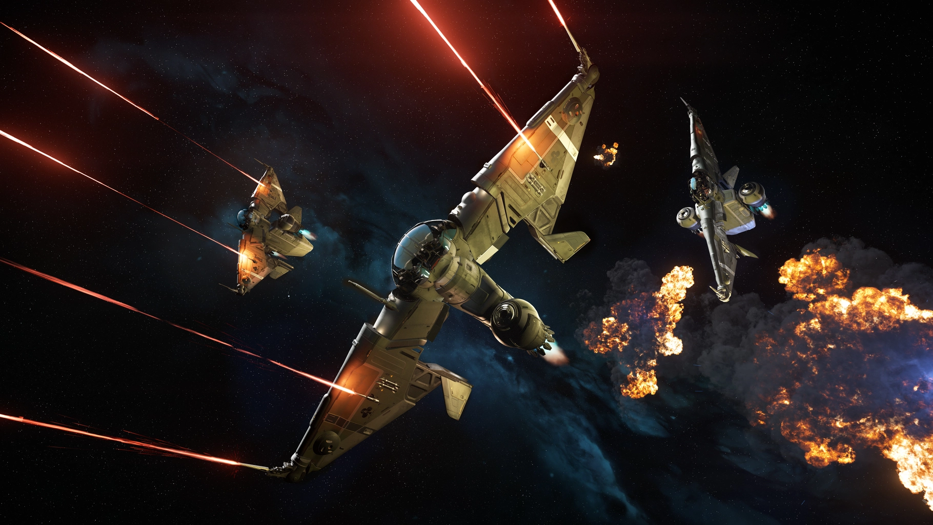 Reliant Tana fighters in combat