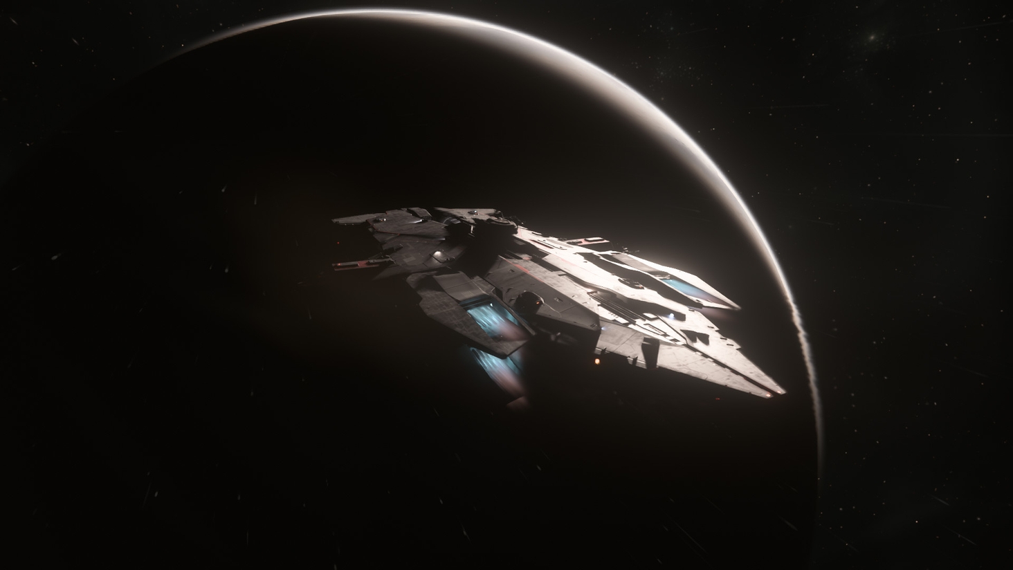 the silent hunter stalks through the inky void in search of it's prey