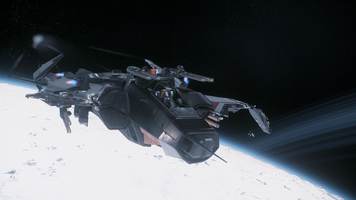 Wings break in different spots and you can still keep your guns at the closest break