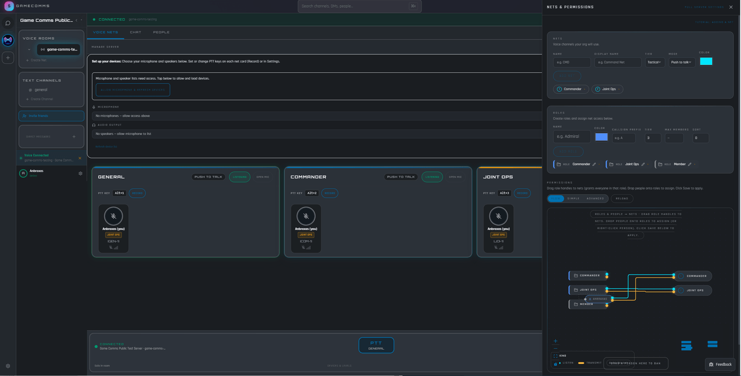 PTT UI interface