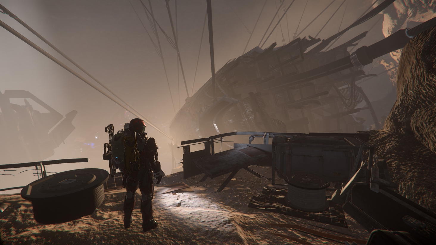 Wrecked 600i on Daymar repurposed as crypt/shrine