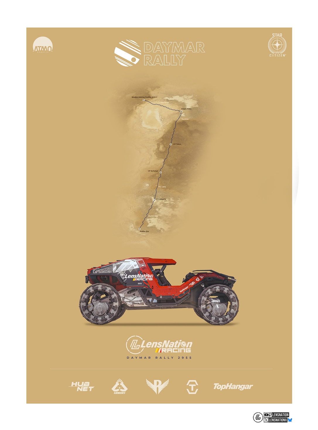 LensNation Racing Daymar Rally 2955 Poster