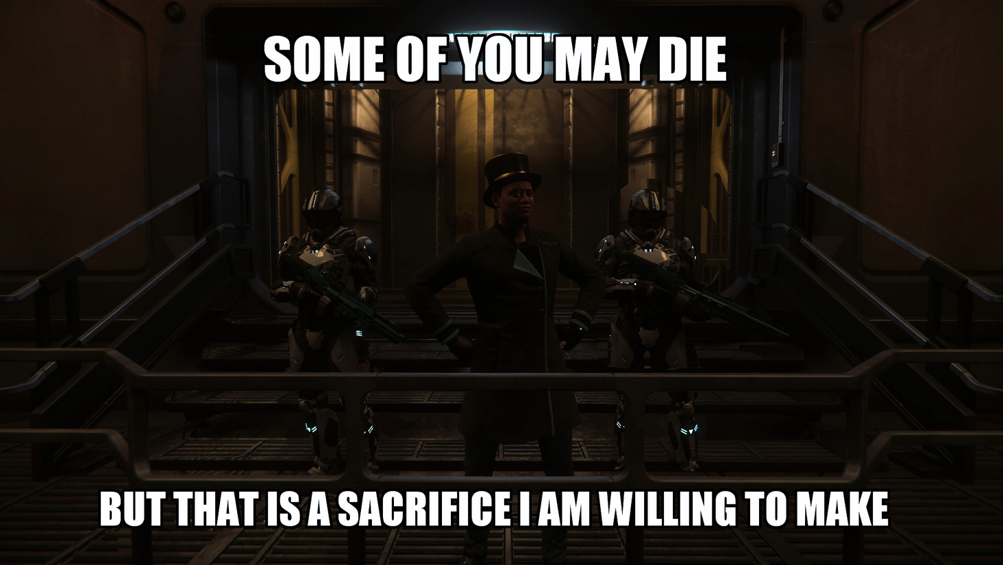 Captain Farquaad speaks to his subordinates ... workers