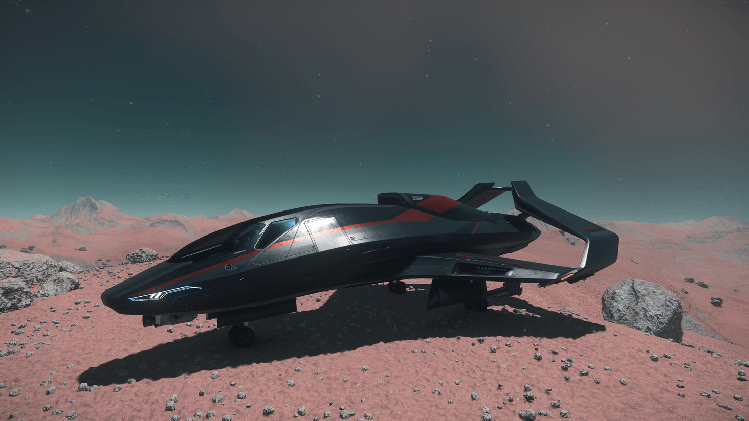 315p on moon - with  'Black Rose' paint