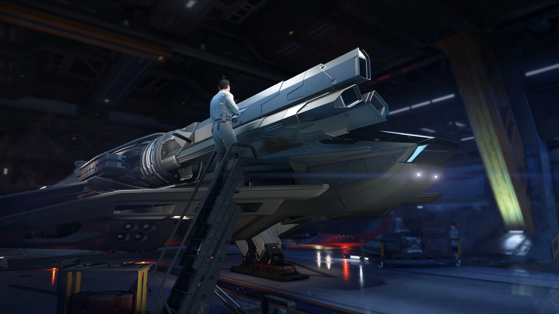 Crusader Ares Inferno in a hangar