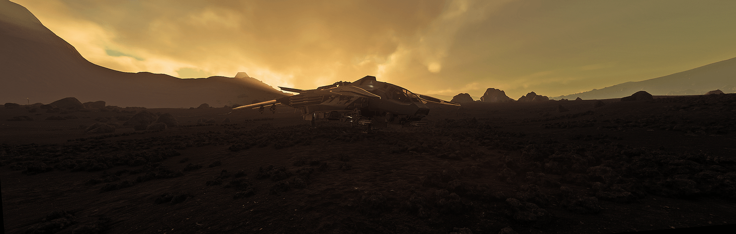 F8c Executive over Pyro sunset