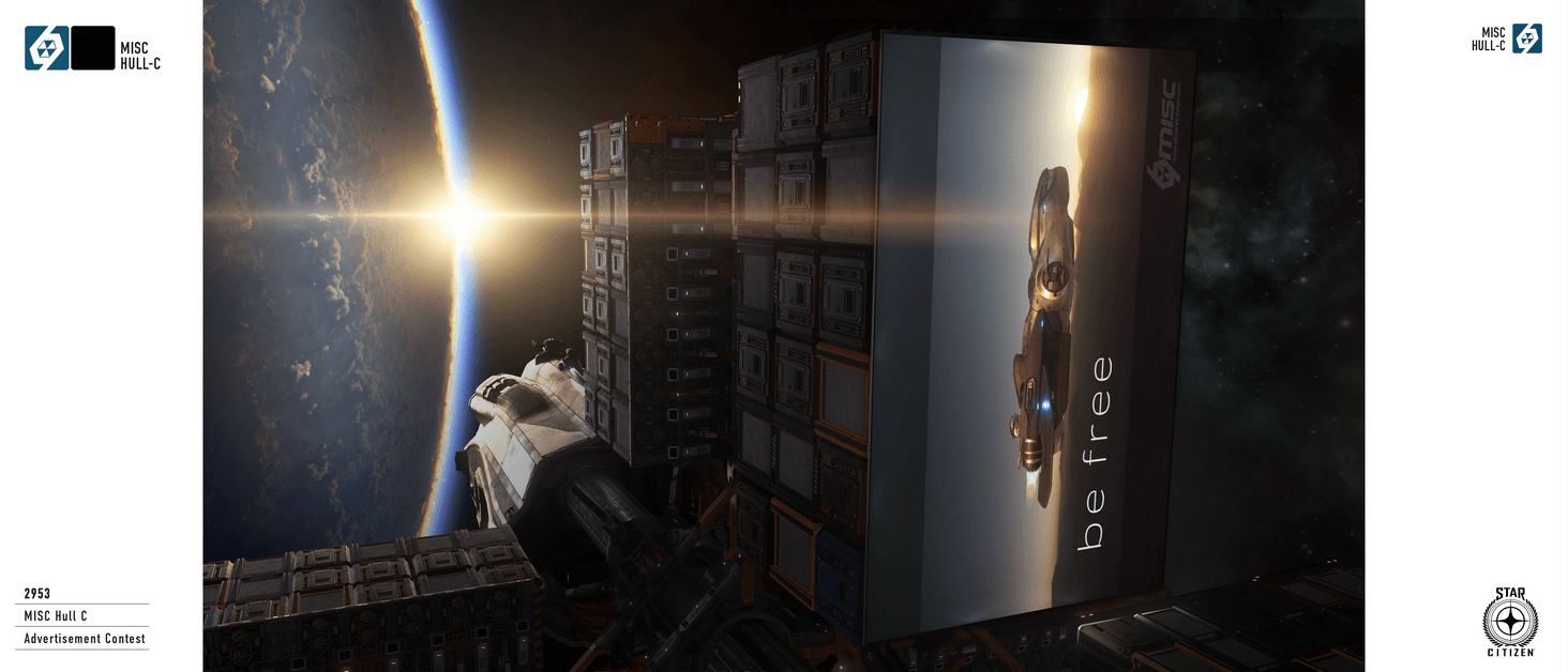 (01) I thought, in a future where we have even threedimentional holograms, it shouldn't be a big problem to attach giant screens with an animated ad to the side of cargo-containers.
