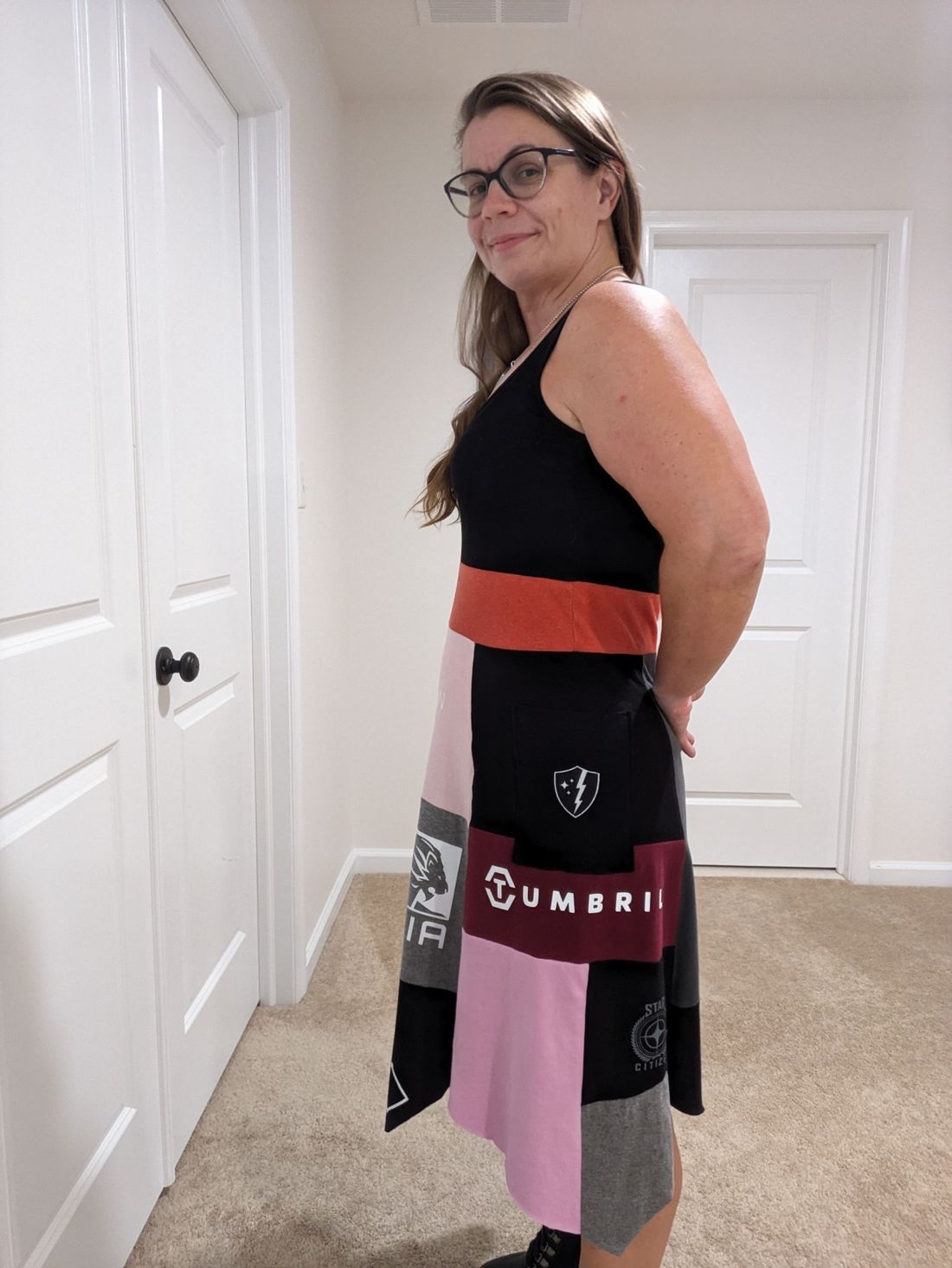 Star Strikers org logo on pocket taken from old shirt and turned into patch.