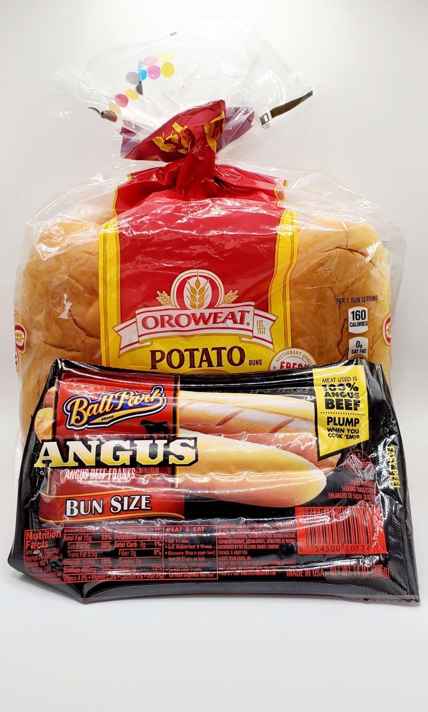 Bun Choice - Potato Bun. Dog Choice - All Beef