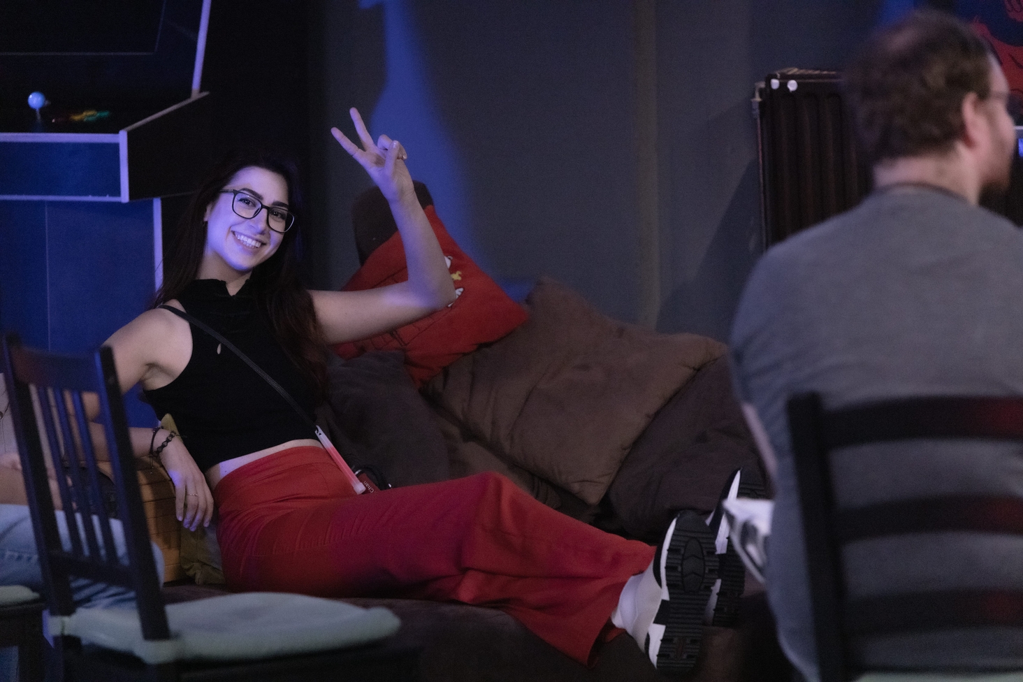 Saying hi to the camera