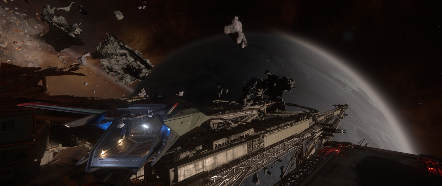 This was easily the most ominous looking station not just by itself but, when leaving the station the view of the nearby planet only added to the ominous atmosphere.