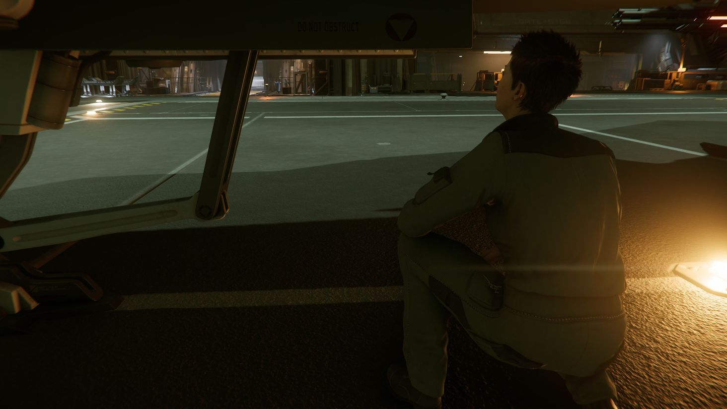 Doing a maintenance check on her F7A MkII before a mission, while still enlisted.