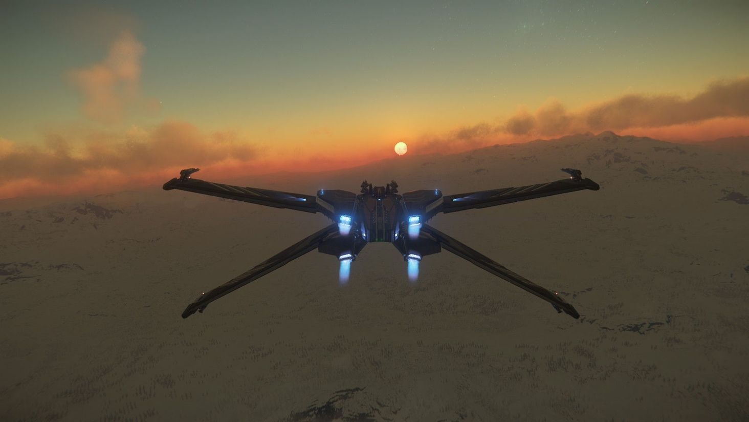 Fly through the frozen forests