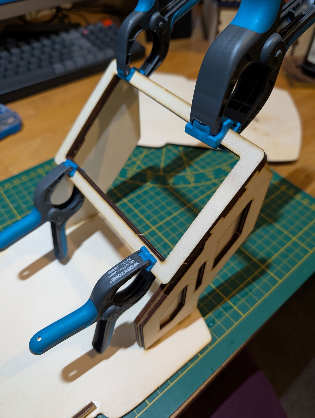 Glued together with superglue