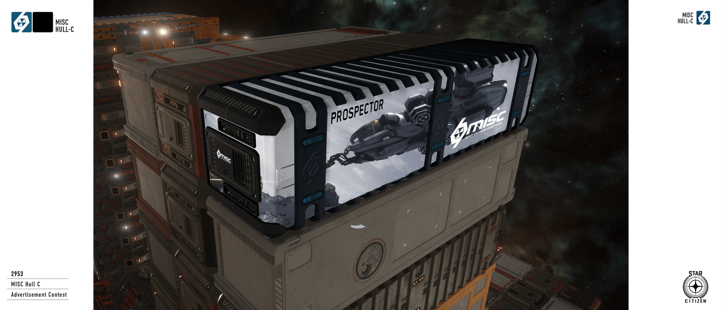 MISC Prospector branded 32SCU container for the 2023 MSIC Hull C Advertisement Contest