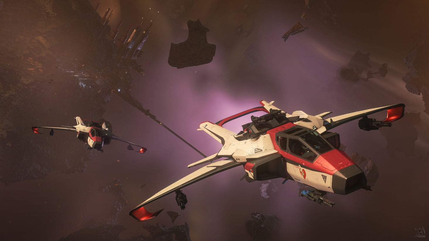 Two F7C-M Mk II Super Hornets on Patrol