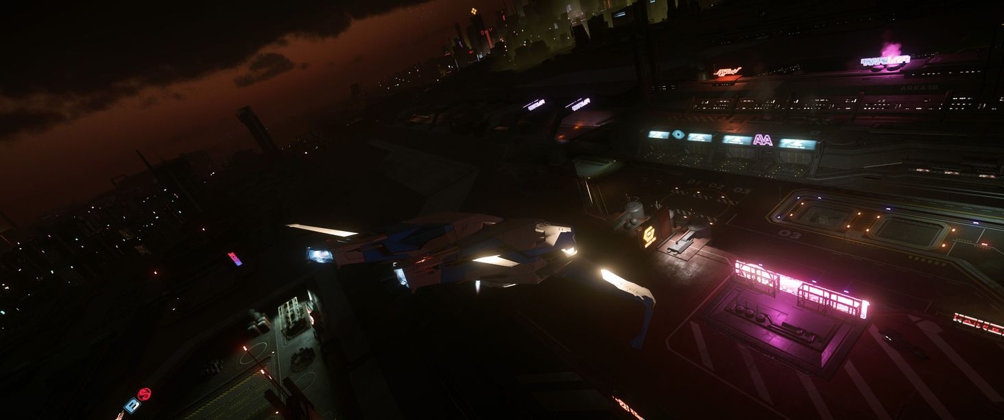 Stock paint and angry skies at Area 18