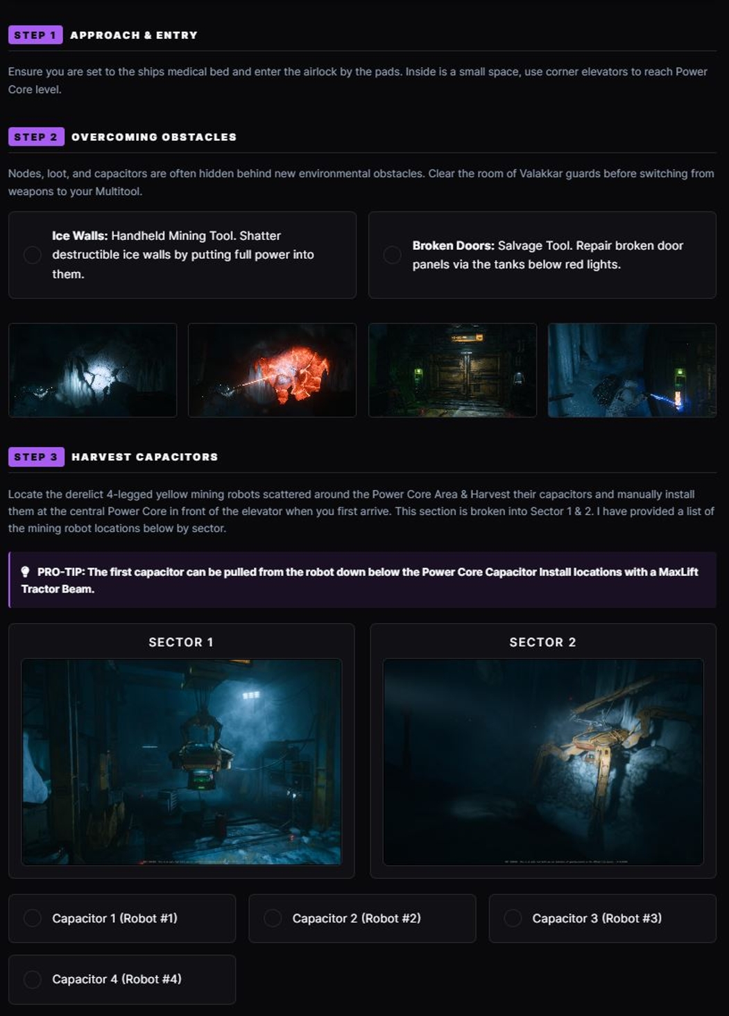 Rock Breaker One Page Interactive Guide Example 3