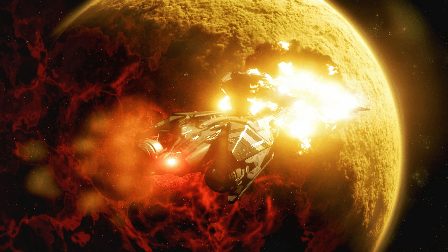 The blackness of space turns to daylight for an instant as would be assailant and his crew become no more, their last thoughts a mix of panic and fear, hoping against hope that the regen crisis hasn't affected them yet. 