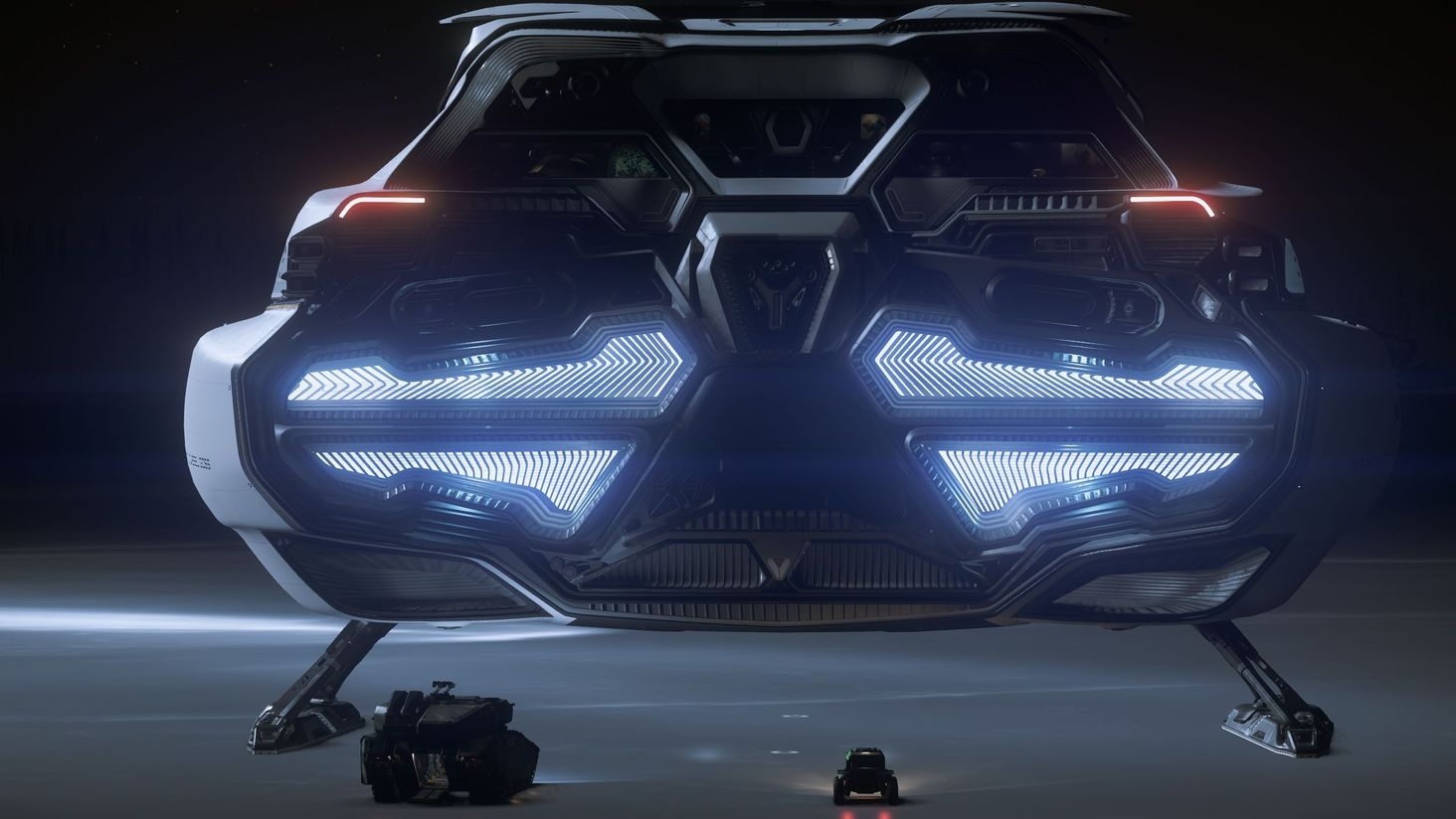 Finally at destination on the ice outside of armistice zone so we could tractor beam the cargo crates off the Freelancer wreck