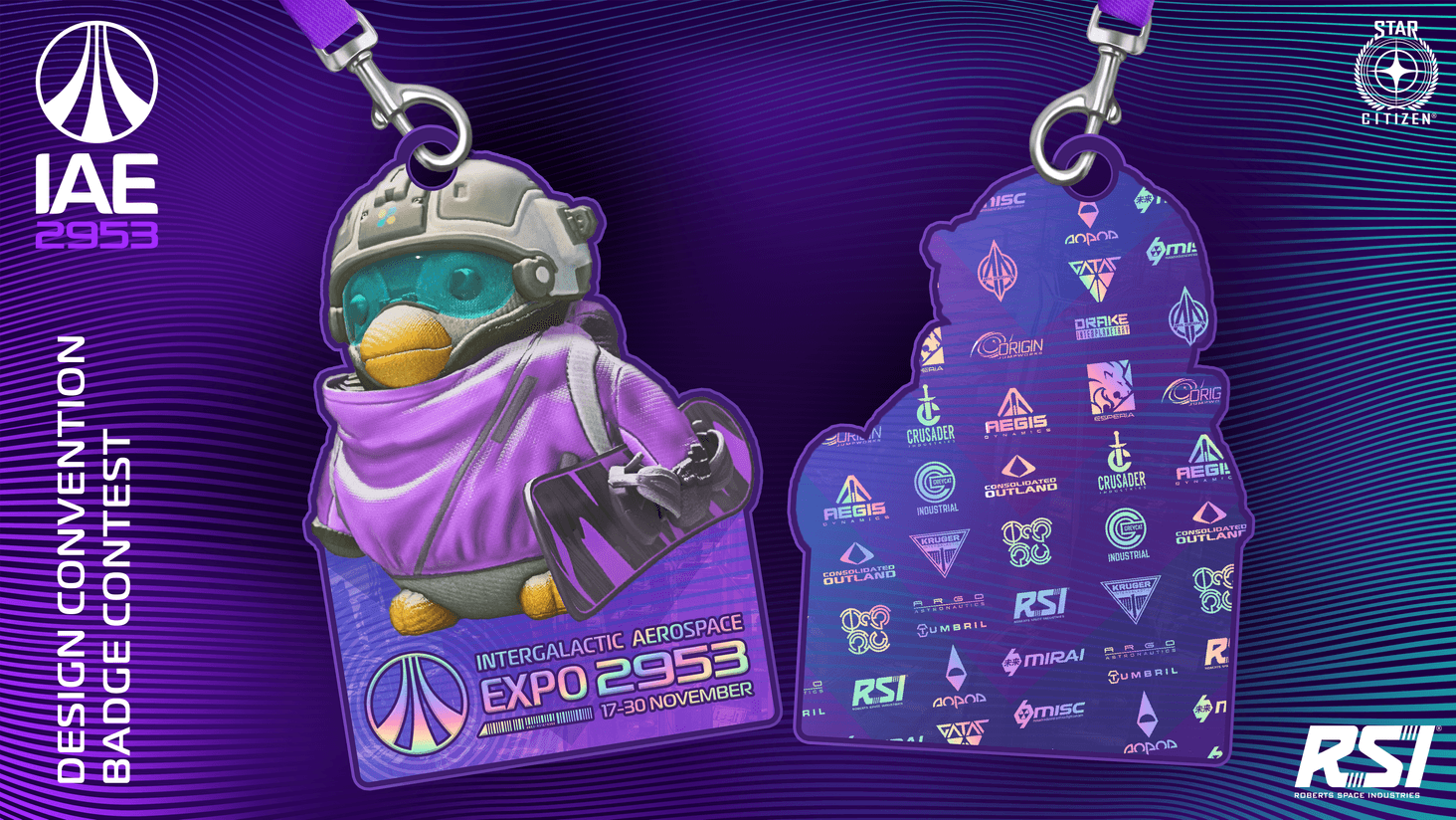 Concept of a stylised polymer badge.