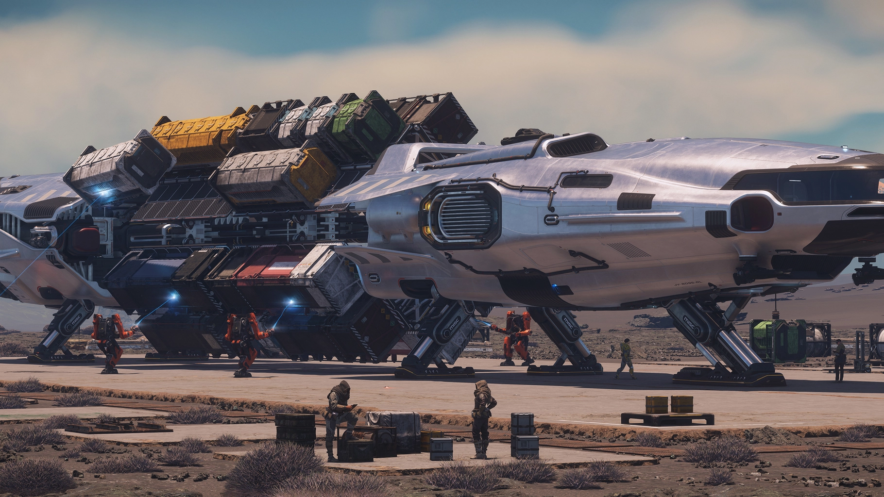 Loaded MISC Hull B standing on its landing gear
