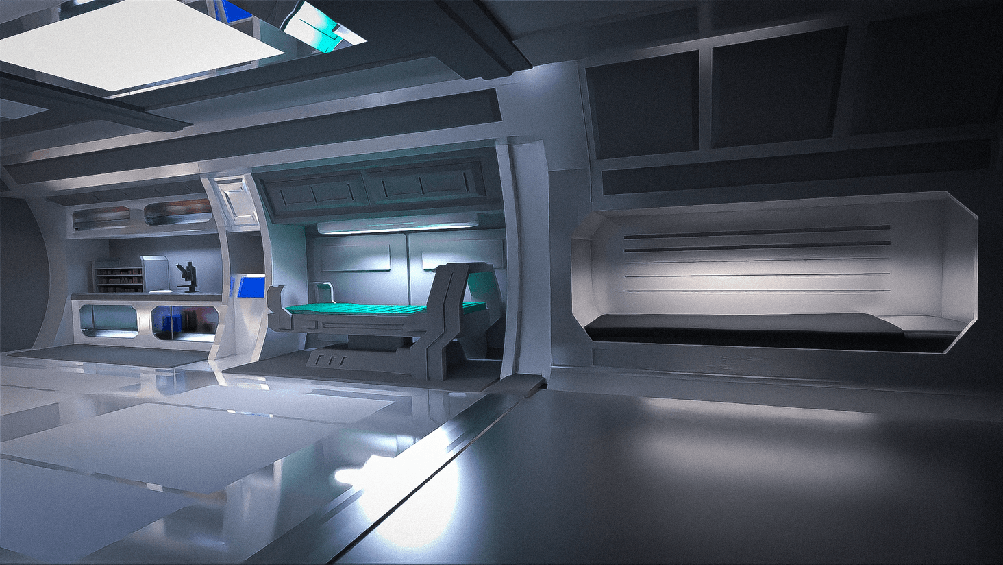 Crusader Spirit R1 - Concept Art 

Medical Lab - Medical Bed - Crew Bed