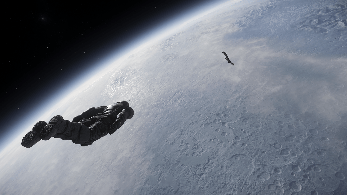 When you are out of your ship you get a proper sense of scale.
