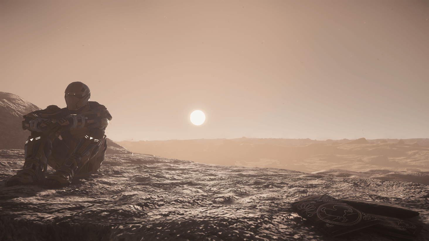 Sunset at Daymar with envelopes on my radar! [Moon: Daymar]