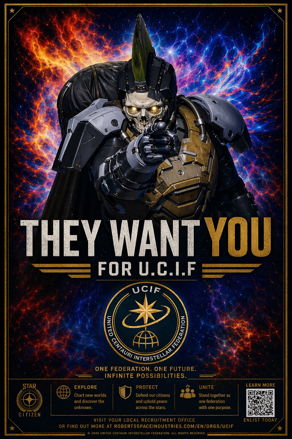 Propaganda poster, Star Citizen, UCIF