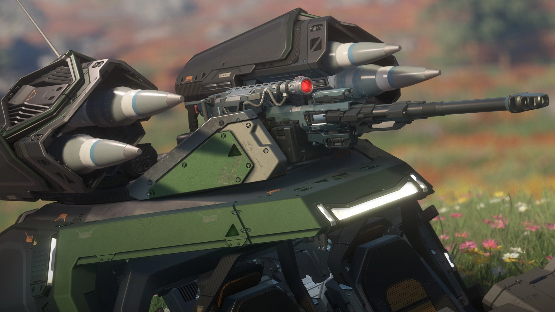 Cyclone MT turret with gun and missile equipment