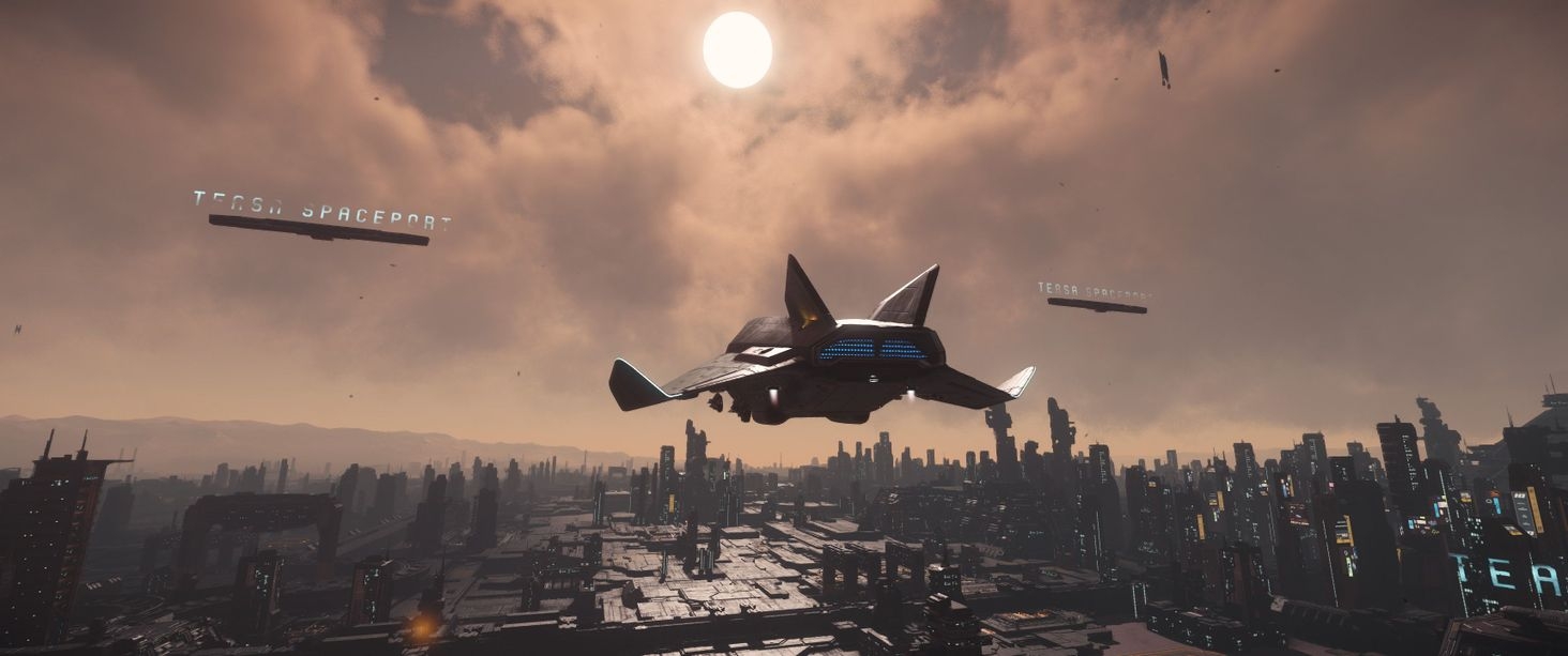 Over old Lorville in February 2023.  
