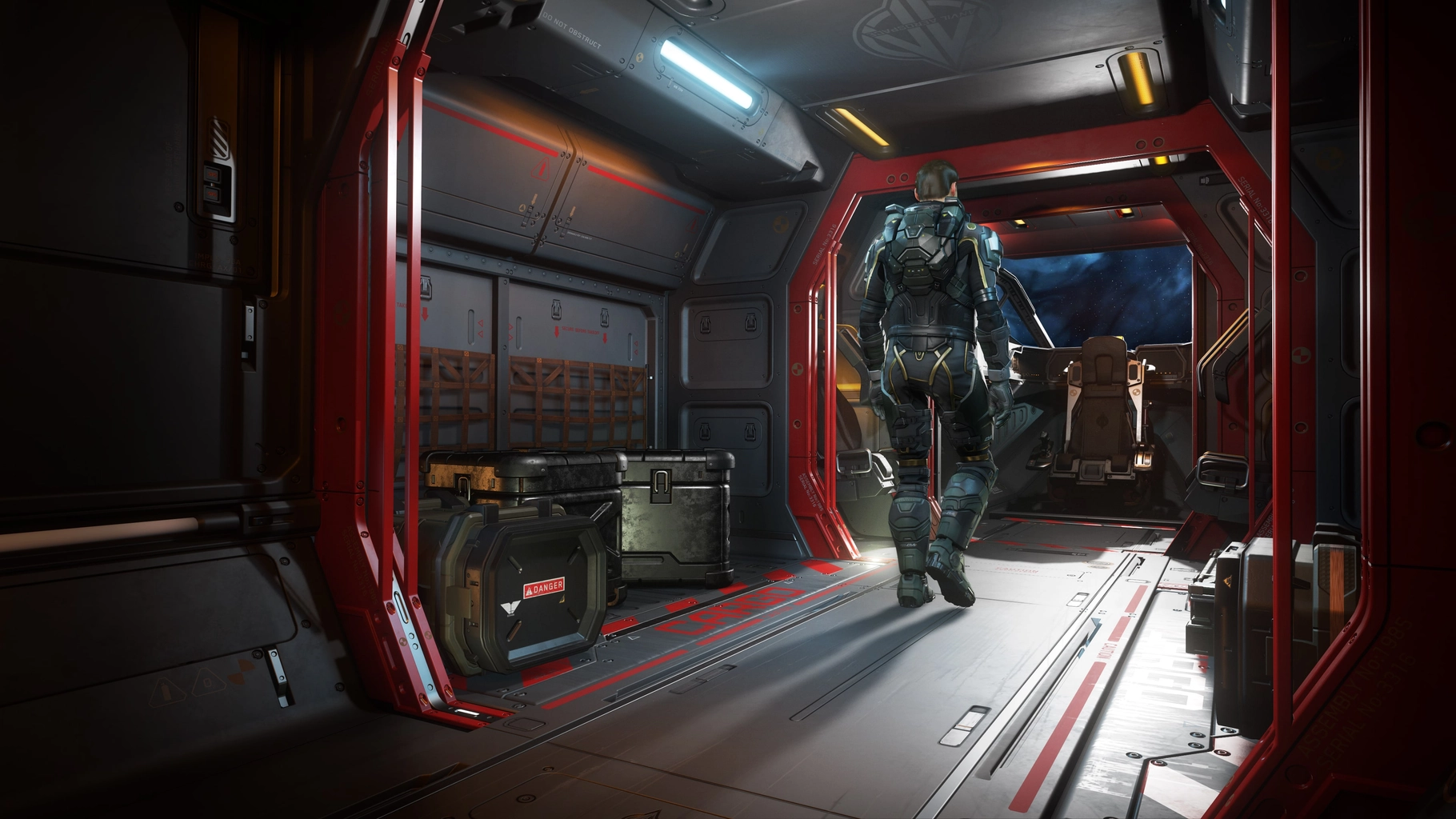 Rear ramp and cargo cabin of an Anvil Pisces